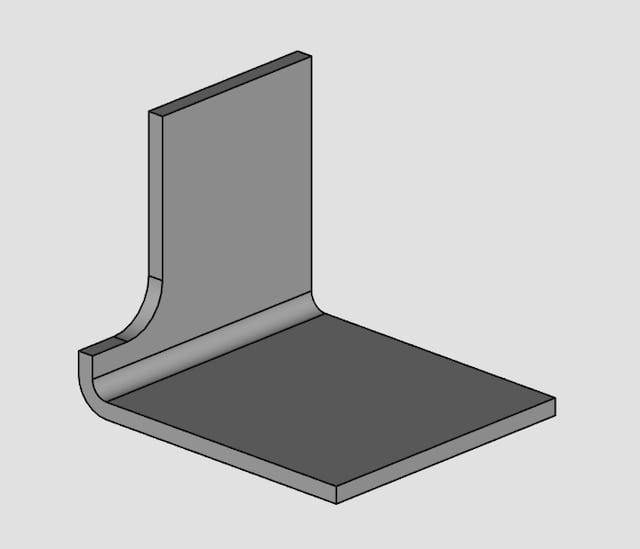 Bending a chamfered flange