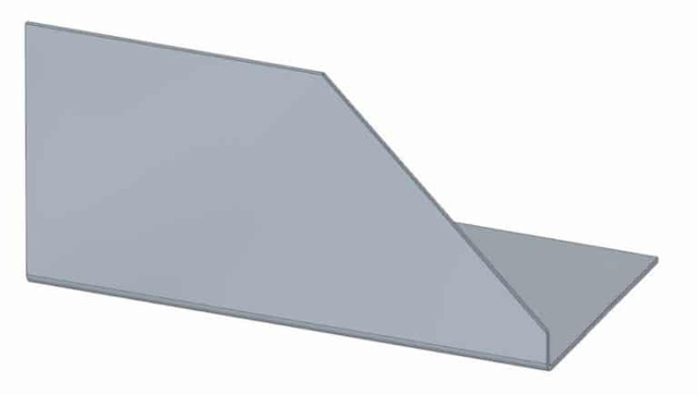 Chamfered corners CAD model