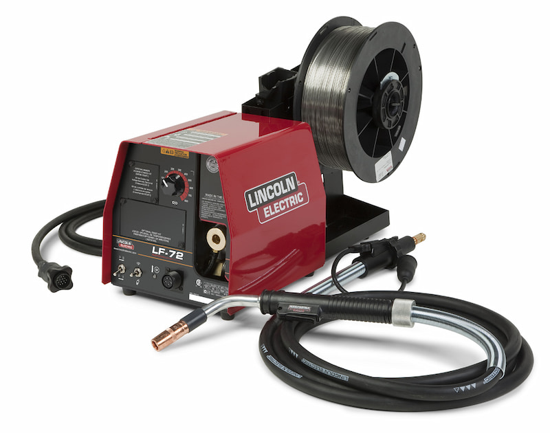 Flux-cored arc welding machine, wire feeder and welding gun