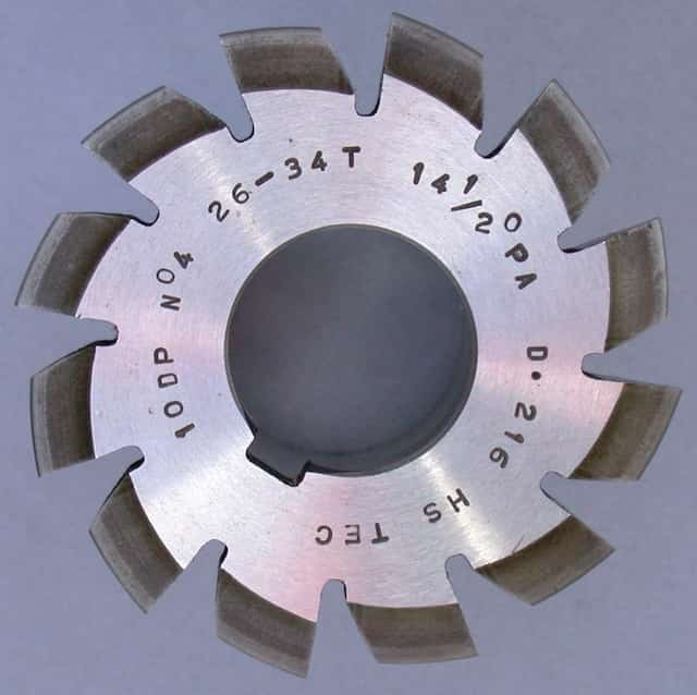 Involute gear cutter