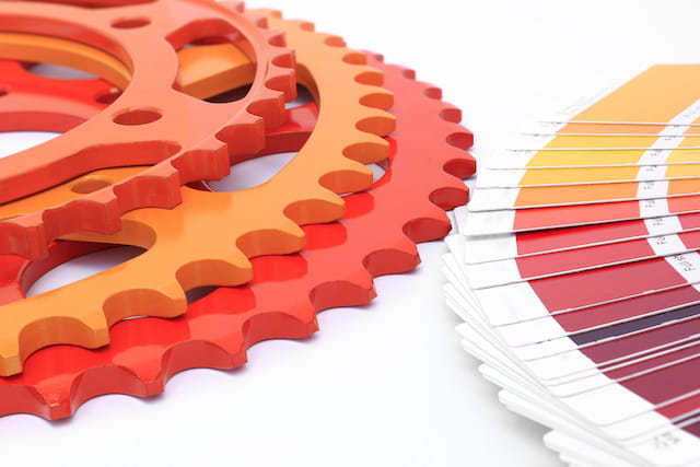 Powder coated sprockets